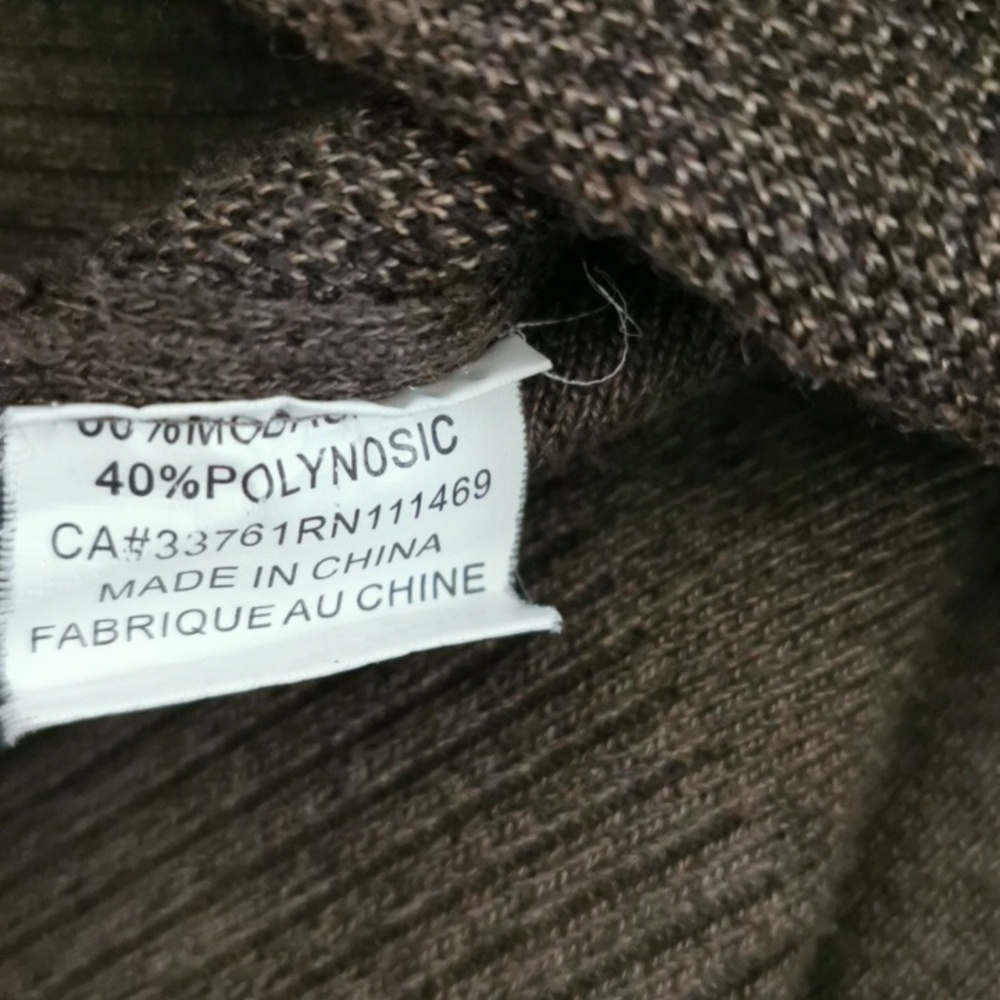 Vintage Platinum mode brown argyle oldschool grandpa cardigan old money Size L - Picture 5 of 6